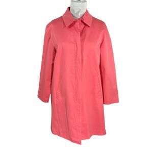 JL Studio Trench  Overcoat Size 1X Spring Coral NWOT